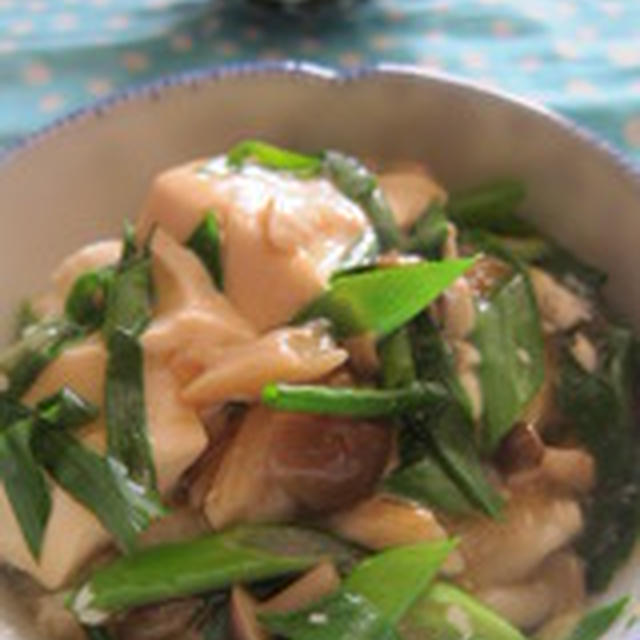 「豆腐のキノコあんかけ」