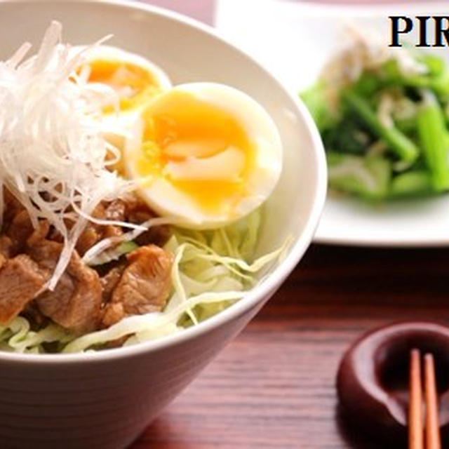 疲れに！豚角煮風丼こんだて。クックパッドLet's cooking。