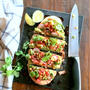 Avocado Pizza with Blackened Corn Salsa and Chipotle Teriyaki Sauce焦がしコーンのせアボカドピザ