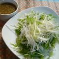 マクロビ　水菜と大根の生姜ドレッシング