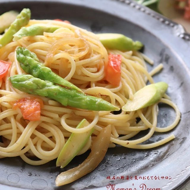 【野菜レシピ】アスパラガスのごま醤油ガーリックパスタ
