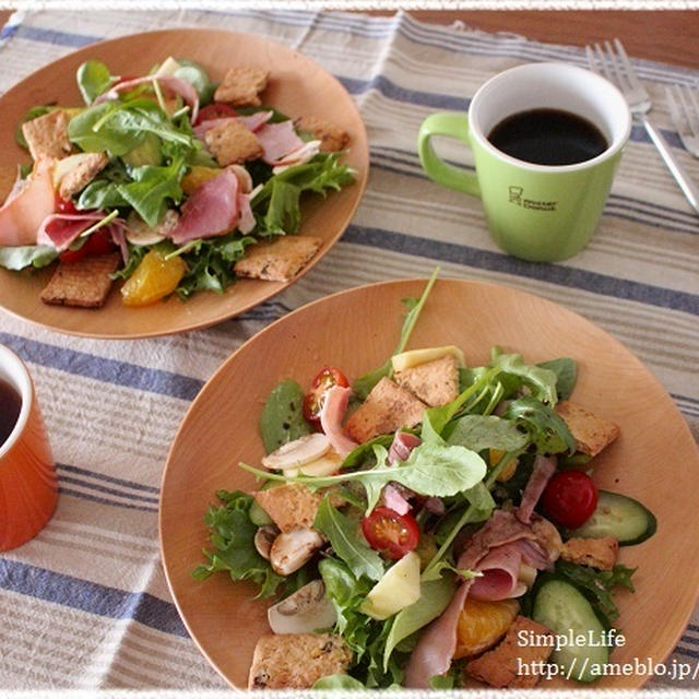 今朝の朝ごはん☆ｼﾘｱﾙｻﾗﾀﾞでﾌﾚｯｼｭな一日のｽﾀｰﾄ！