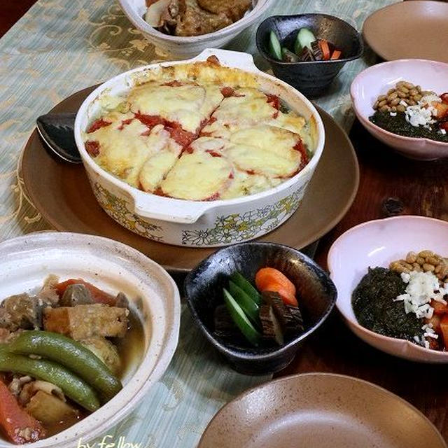 ◆新キャベツの重ね焼きのおうちごはん♪～ゆるやか糖質制限中♪