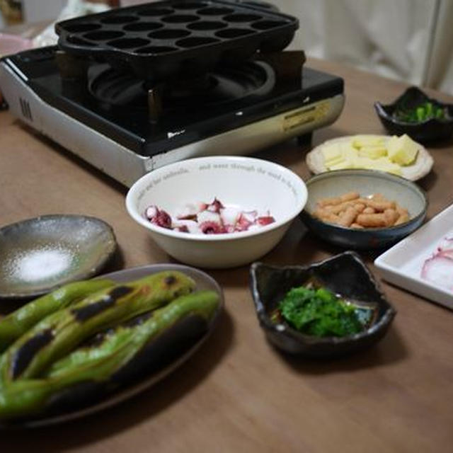 週末の買い物。日曜はたこ焼き