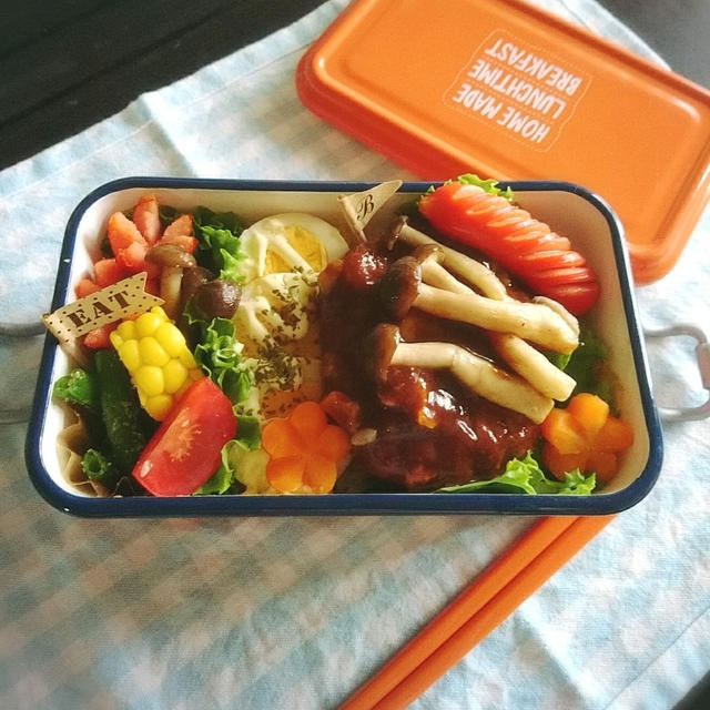 デリ弁風ハンバーグのっけ弁当～7月5日