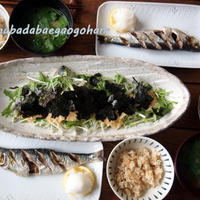 簡単！激ウマドレッシングのシャキシャキ水菜ともやしのサラダと雪だるま御膳♪