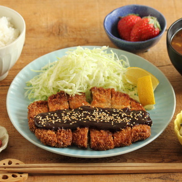 味噌カツ献立
