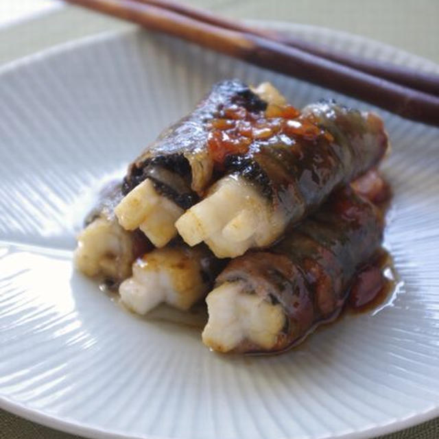 長いもの豚肉のり巻き ～梅照り焼き＆マヨ天ぷら～