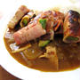 ８０皿目　アボカドのベーコン巻きカレー