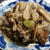 焼き油揚げと椎茸と空豆のみぞれ和え