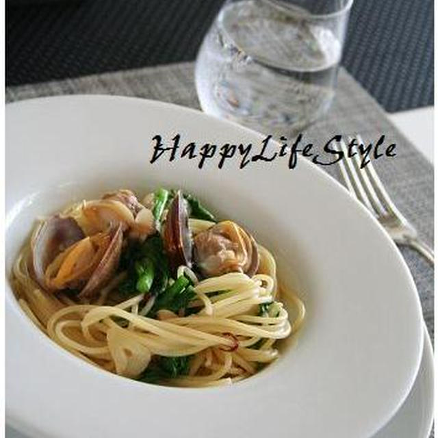 菜の花とアサリのパスタ