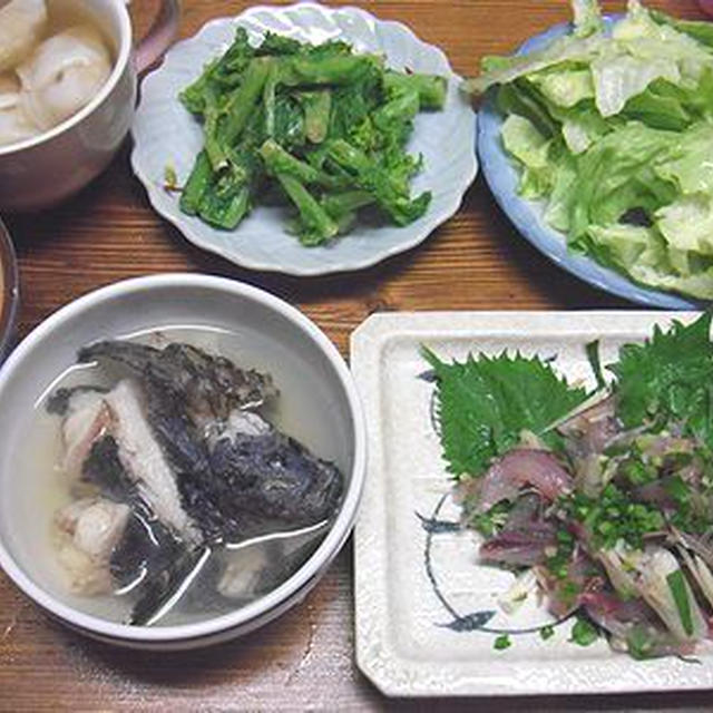 鯵のたたきとおこぜの汁。餅をねだるにゃんこ。お江戸行きのご挨拶