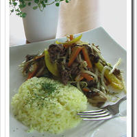 レシピブログ：宮殿焼き肉のたれで、夏野菜炒めのワンプレート