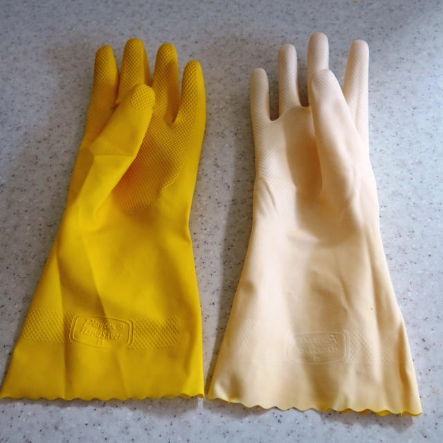 ゴム手袋を完全に使い切る方法