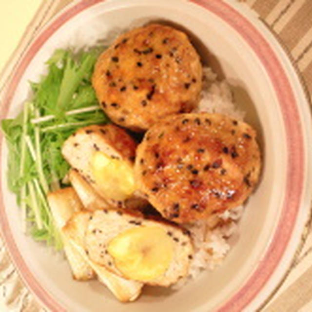 9月23日のもてなしゴハンは！栗がまるごと入った、秋のつくね丼