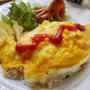 ケンタごはんリメイクのオムライス、昨日の晩ごはん