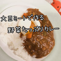 【肉なしカレー】大豆ミートで作る野菜たっぷりカレー【大豆のお肉レシピ】／やる気★★★