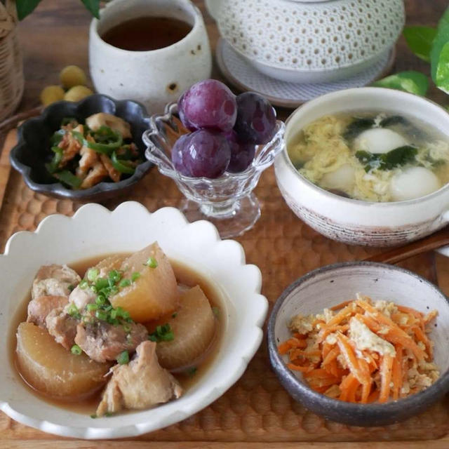 圧力鍋で大根と鶏肉の煮物