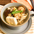 「ごちそうスープ」でユル低糖質【鶏もも＆きのこの旨味スープ】初雪の北海道