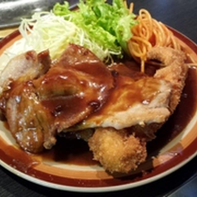 洋食ランチとカラフルそうめん
