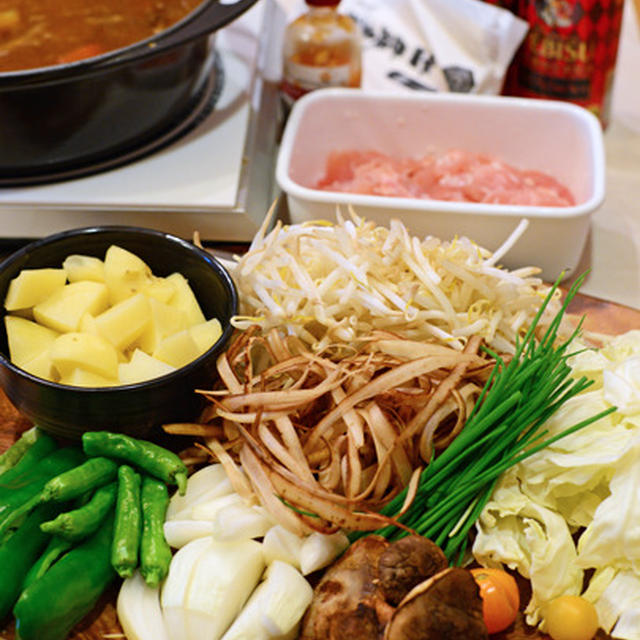 ９月２８日　日曜日　鶏しゃぶのカレー鍋など（２日分の晩ごはん）