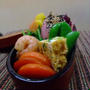 海老とほうれん草の中華風お弁当。