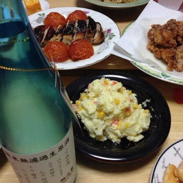 鶏オーブン焼きで女子ウチ呑み