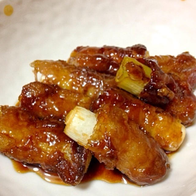 大好評頂きました、長ネギの豚バラ照り焼き✨