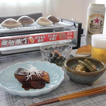 卓上網焼き機が大活躍！おうちde浜焼き屋さんごっこ♪