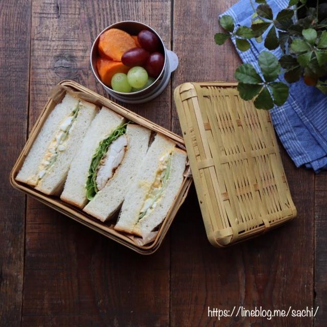 息子の＊サンドイッチ弁当♡【#お弁当＃サンドイッチ#ランチ】