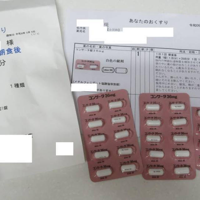 コンサータ36ｍｇに変更
