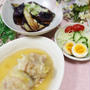白菜と豚バラ肉の煮物、なす焼き、1016円！
