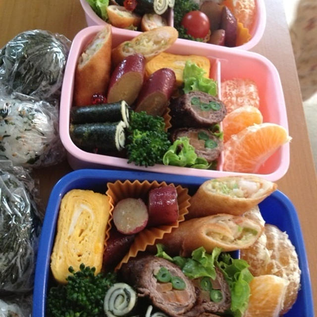 子供たちのお弁当＆春巻きレシピ