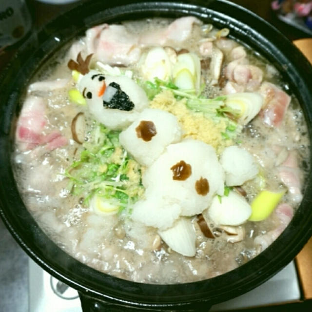 今日の夕ごはん☆大根おろしでオラフ