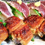 ■続・残り鰻の半身は【炙りトロ鰹とのコンビで　シンプルに握り寿司で翌日食べました♪】