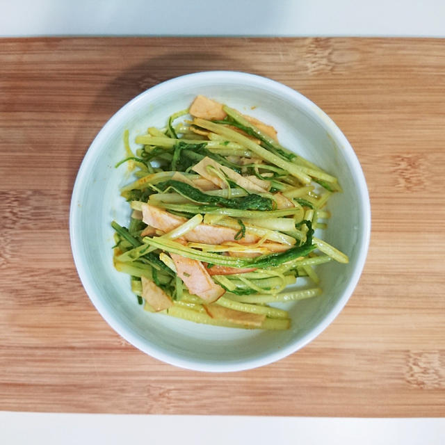 3分完成！水菜とハムのカレーソテー【Recipe】