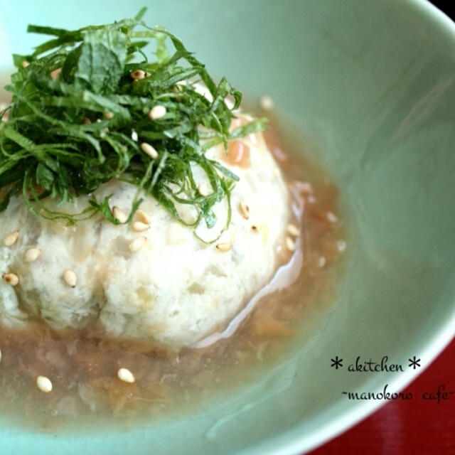 豆腐まんじゅうの梅あんかけ♪ふわっとジューシーヘルシー♪レンジで簡単！