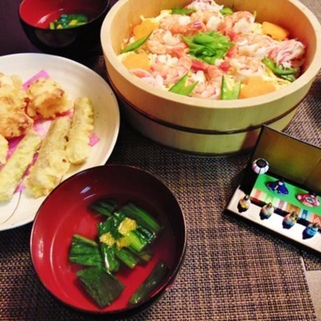 今日のイチオシ朝ごはん掲載とお雛祭りちらし寿司♪～♪