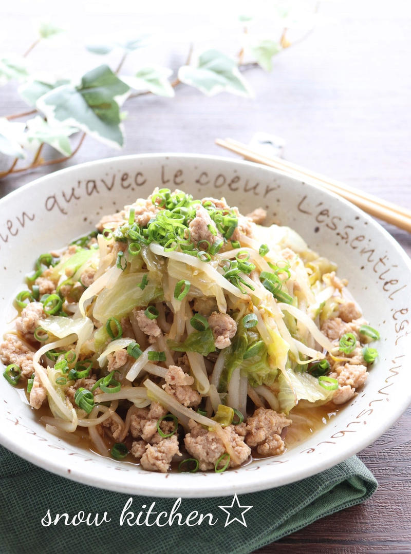 レタスともやしの生姜ひき肉あんかけ☆ ＆クックパッドニュースにレシピ掲載♪