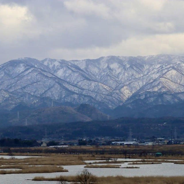 福島潟の風景　400mmの望遠で展望台から撮ったらどうなるか？