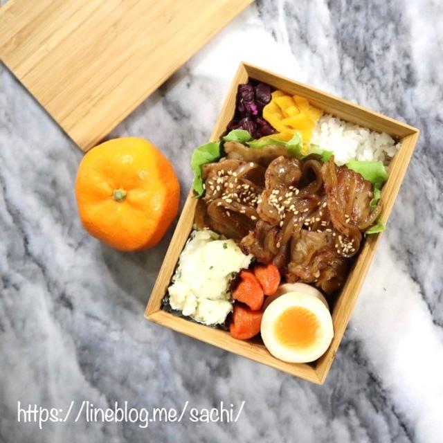 息子の＊豚丼弁当♡【#お弁当#のっけ弁】