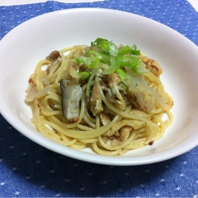 大根と椎茸の和風パスタ