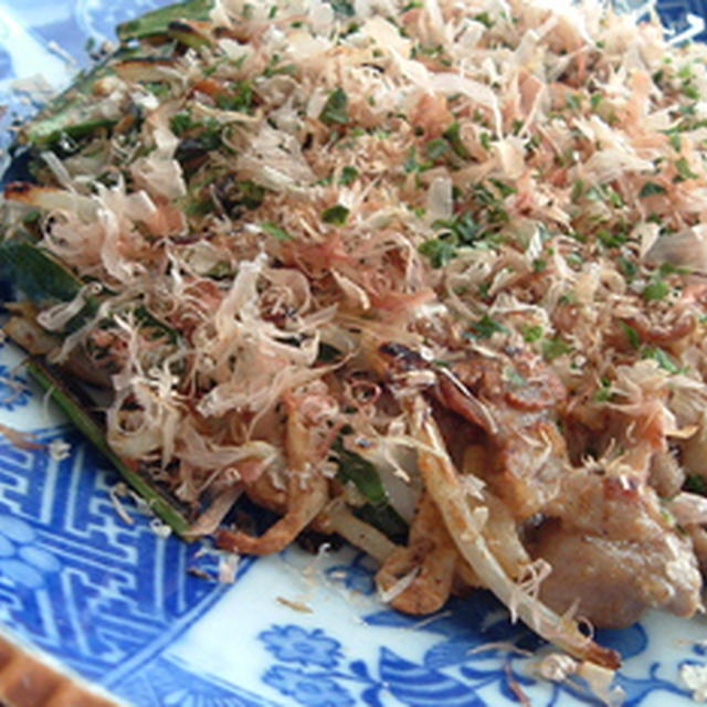 シャキシャキ☆もやしとにらのお好み焼き
