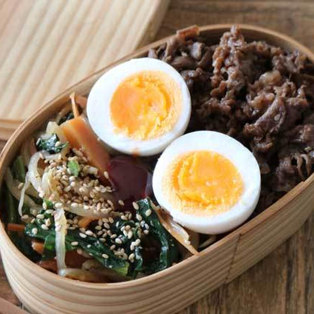 胡麻油の香りで食欲アップ！作り置きで朝が楽になるビビンバ弁当