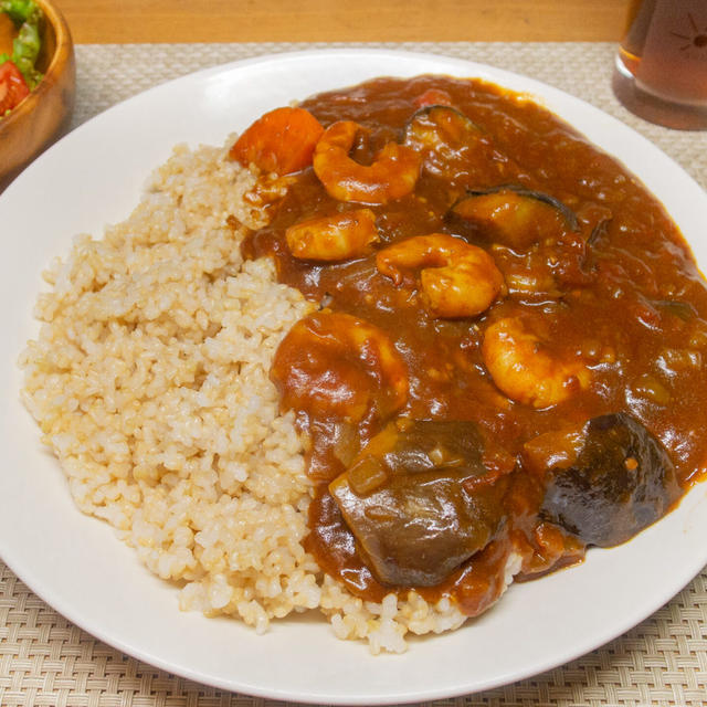 エビと茄子のカレー