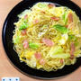 【レシピ】お家の調味料で簡単＊キャベツとベーコンの旨塩焼きそば＊