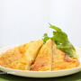 細切りポテトのチーズオムレツ＆「スライサーはこんなのを使ってます」＆「丸ちゃん正麺こく醤油」