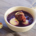 紫芋のお汁粉と 抹茶のお汁粉2種  ～TVで紹介レシピです(*^▽^*)～