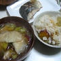 蕗ご飯と青森の煎餅汁