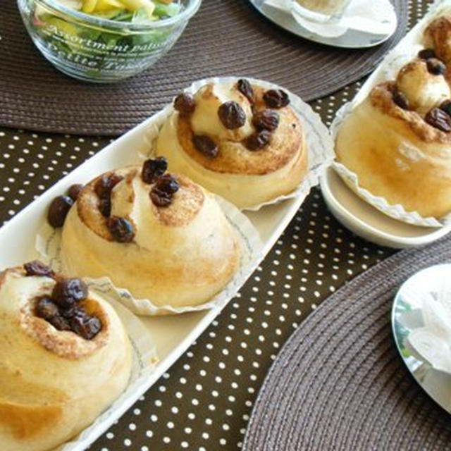 ラ・フランス酵母でシナモンロール＆シースケーキ